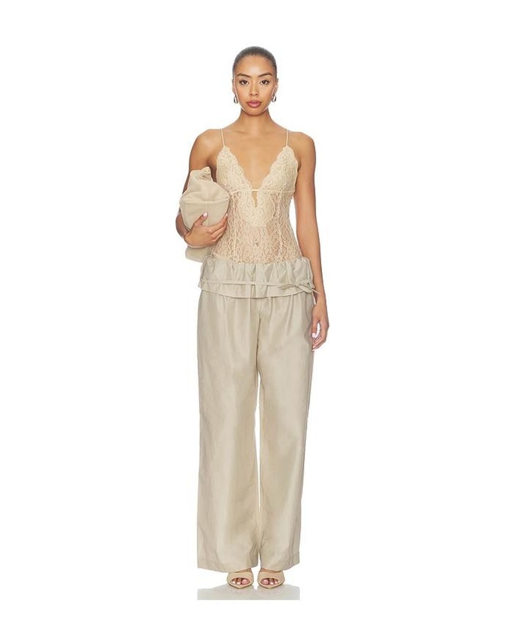 Magda Butrym Natural Wide Leg Pant