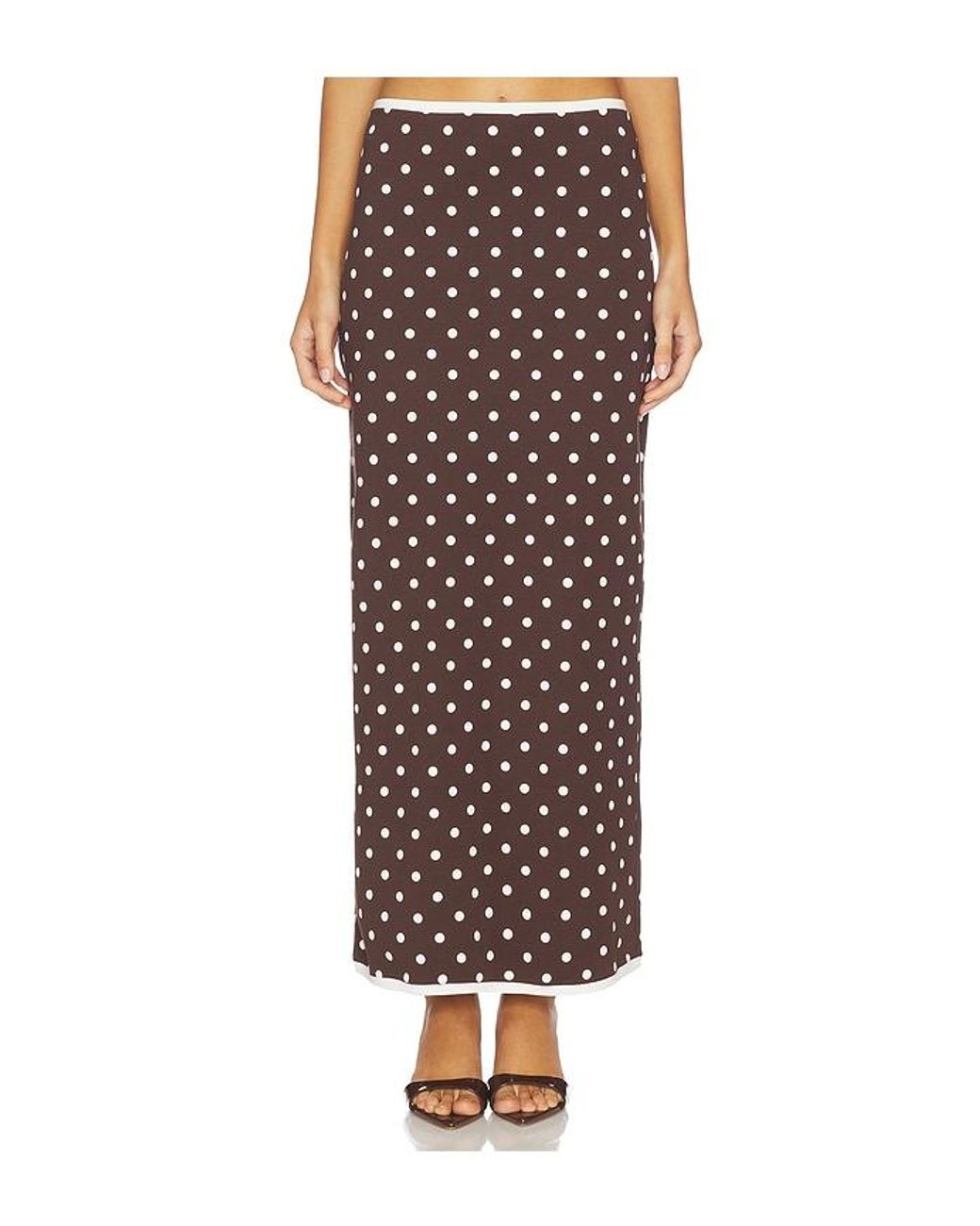 ROWEN ROSE Multicolor Polka Dots Long Skirt