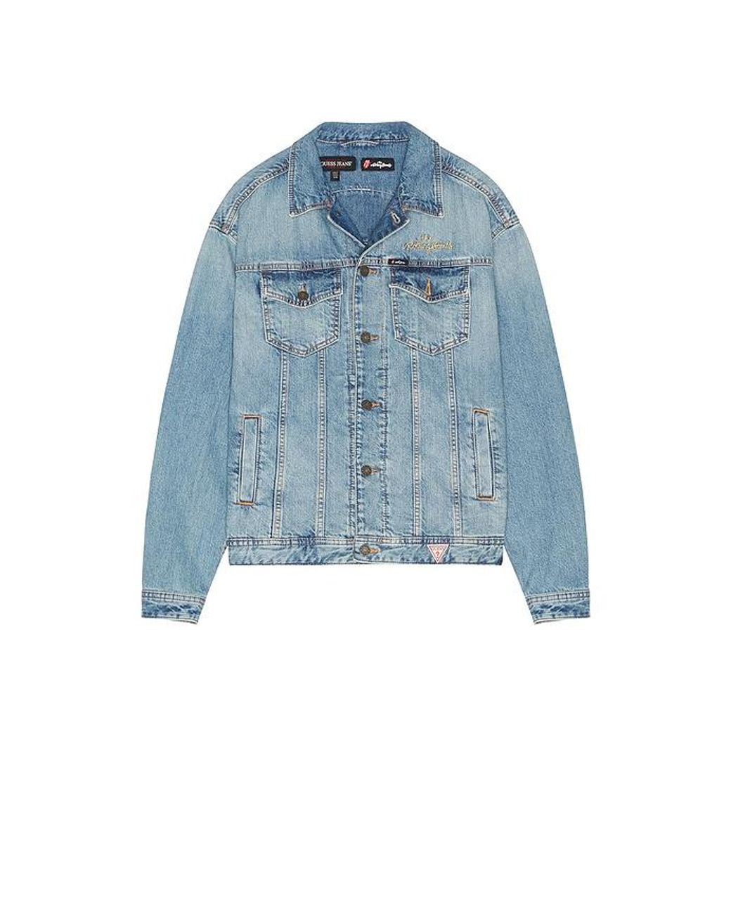 Guess Blue X Rolling Stones Trucker Jacket for men