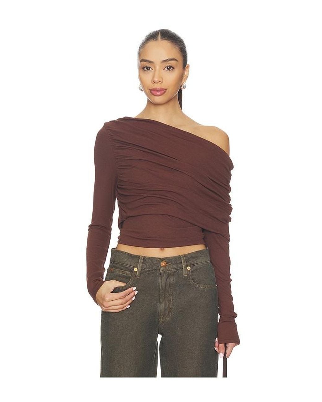 SNDY'S Red Strick-Top Reena