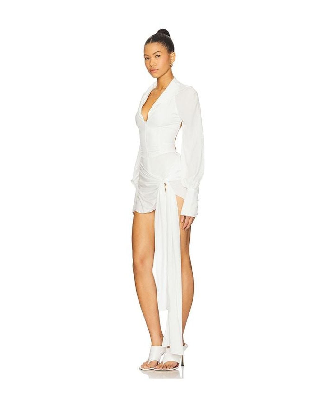 Kim Shui White Jeannie Mini Dress