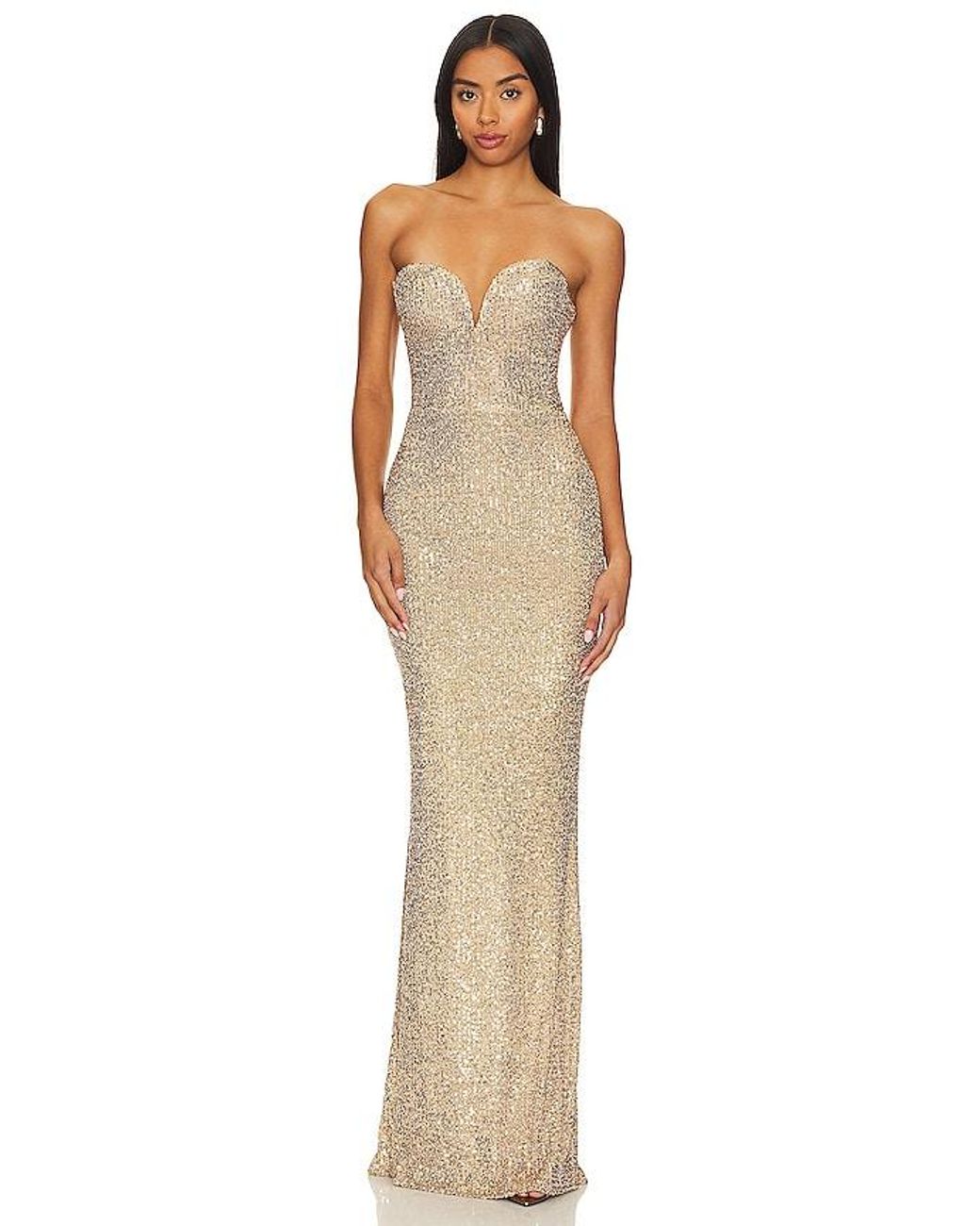 Nookie Lumiere Gown in Metallic | Lyst