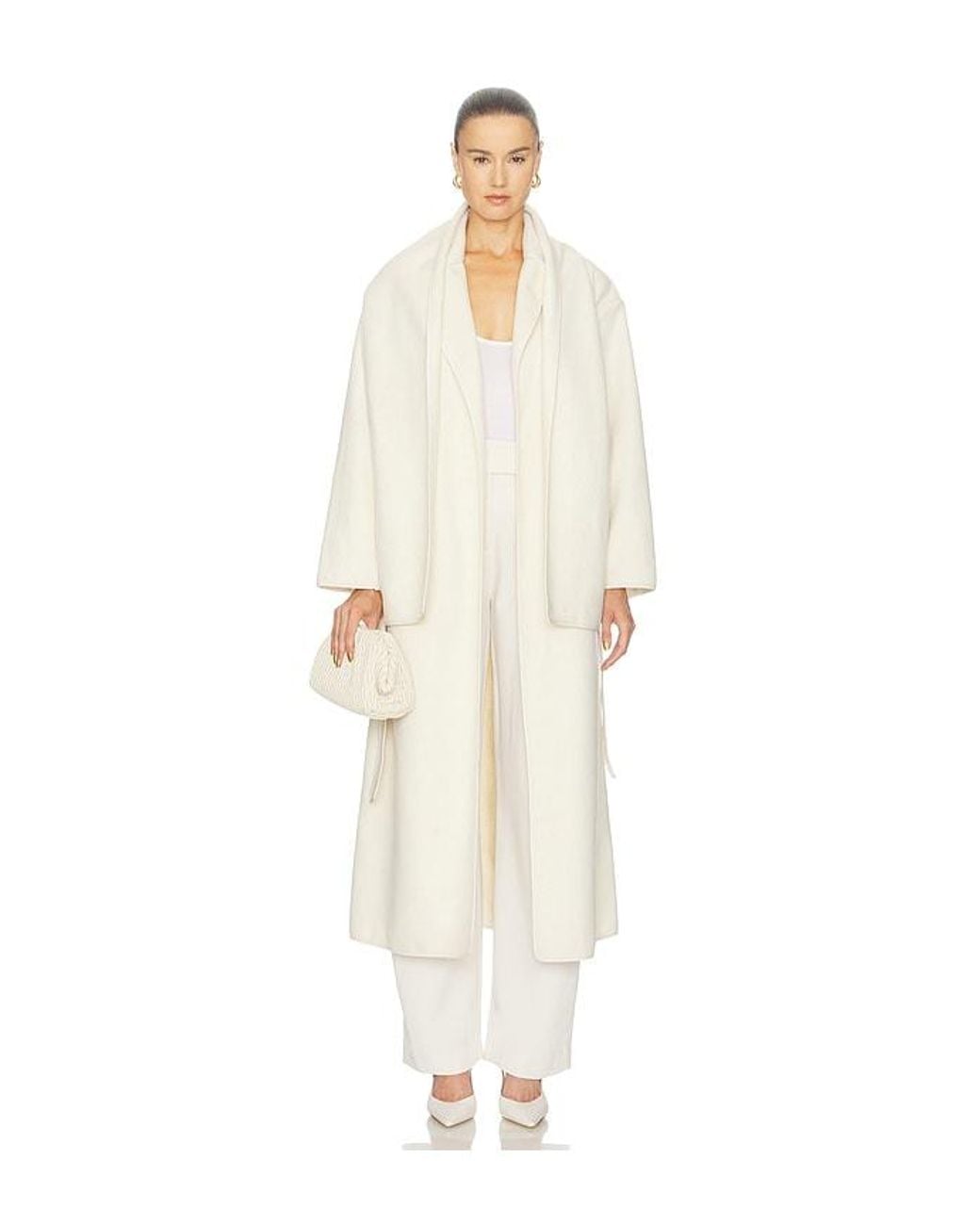 Elliatt White Veldra Scarf Coat