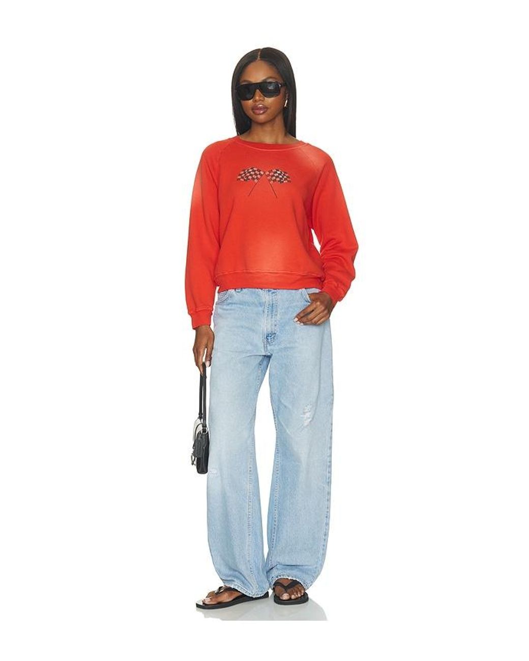 Daydreamer Red Ready Set Go Shrunken Raglan Sweatshirt