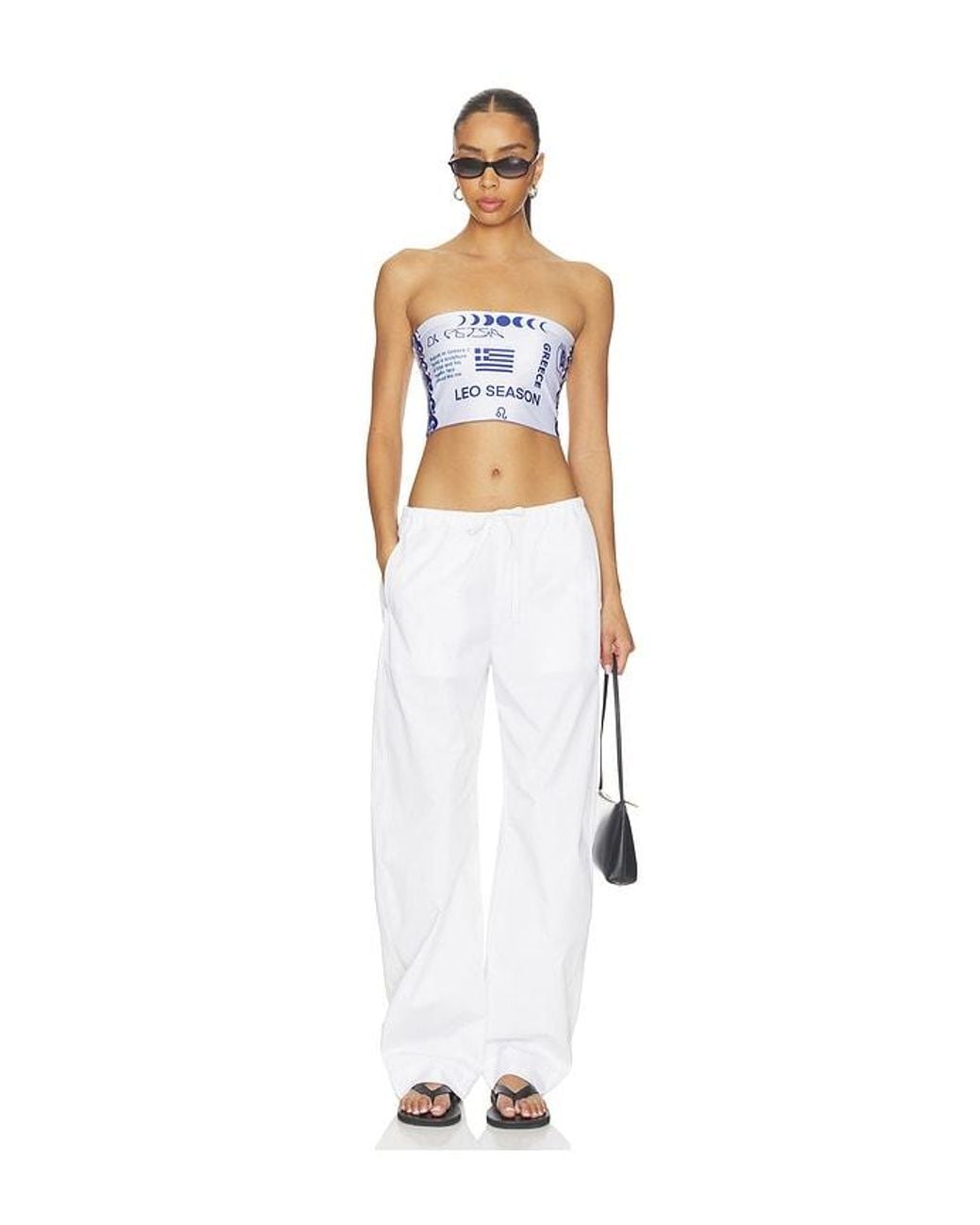 DI PETSA White Leo Season Tube Top
