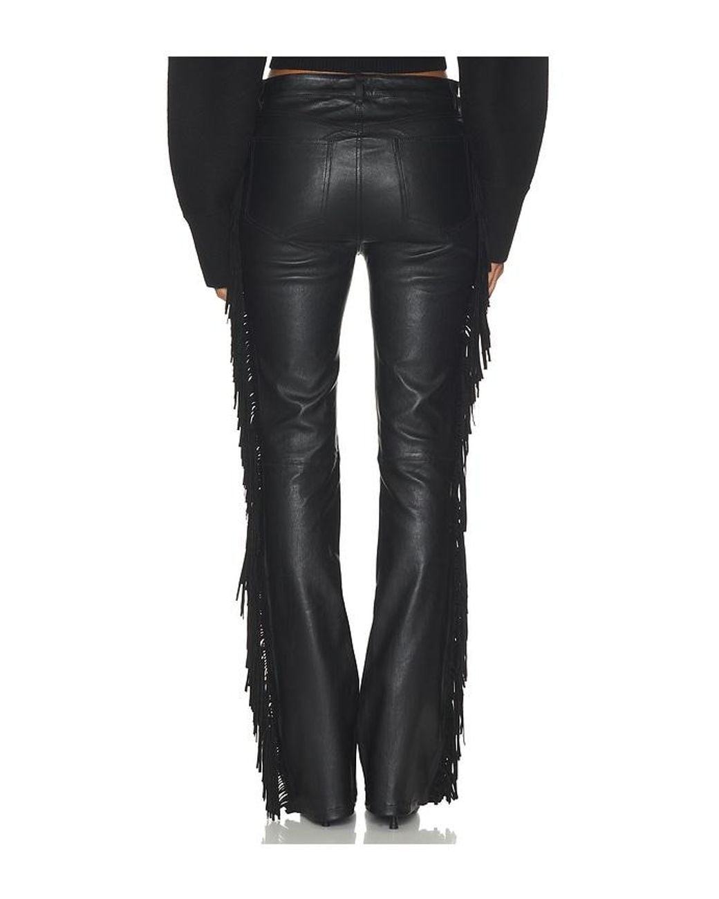 SPRWMN Black Fringe Micro Flare Pant