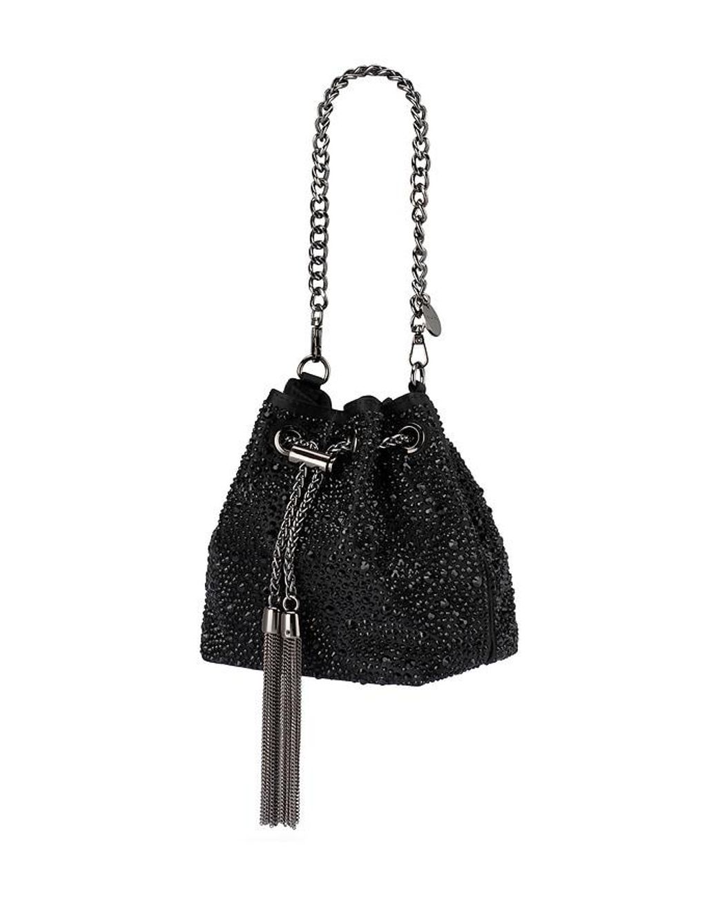 Olga Berg Black Mika Crystal Pouch