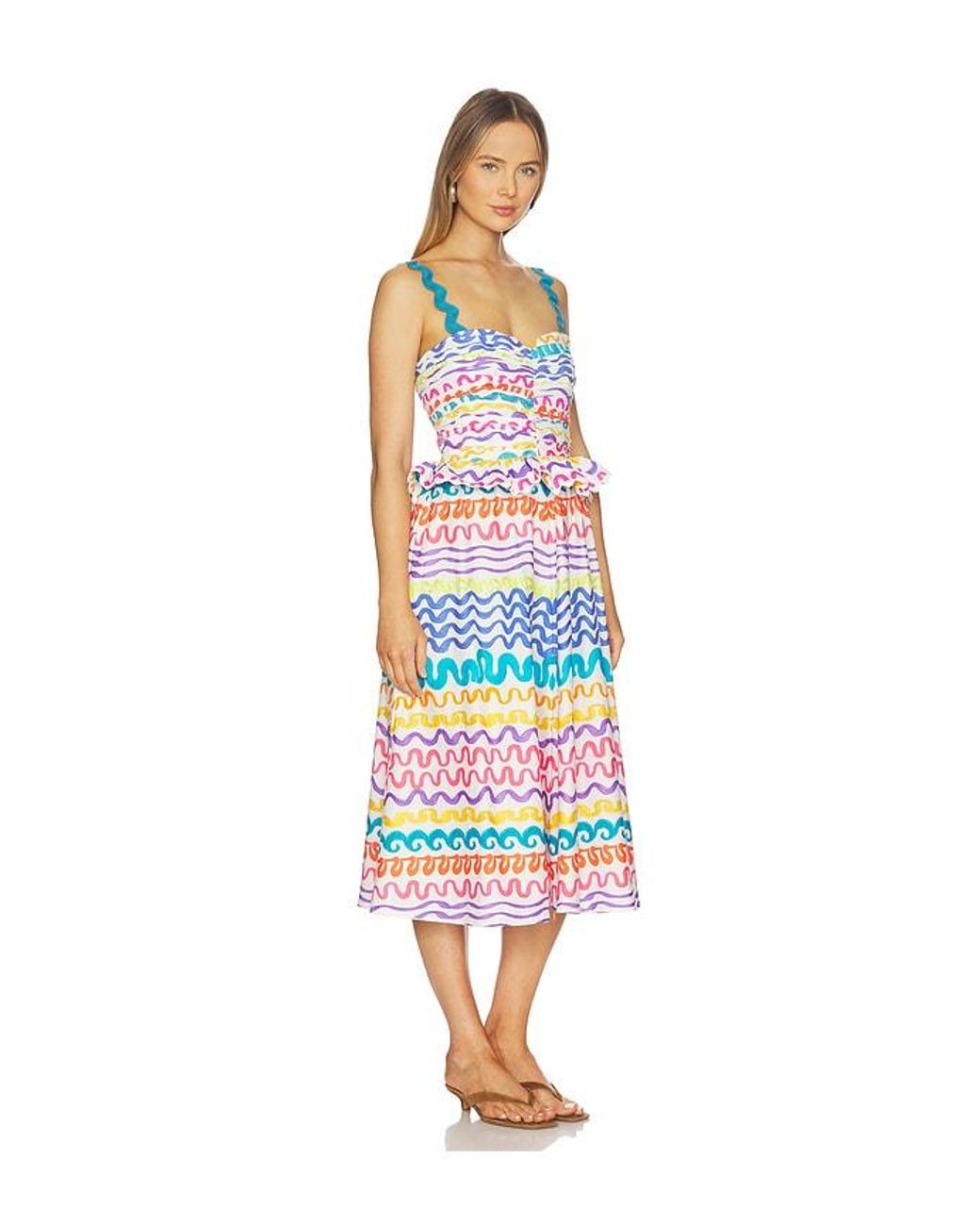 Celiab White Serpentine Dress