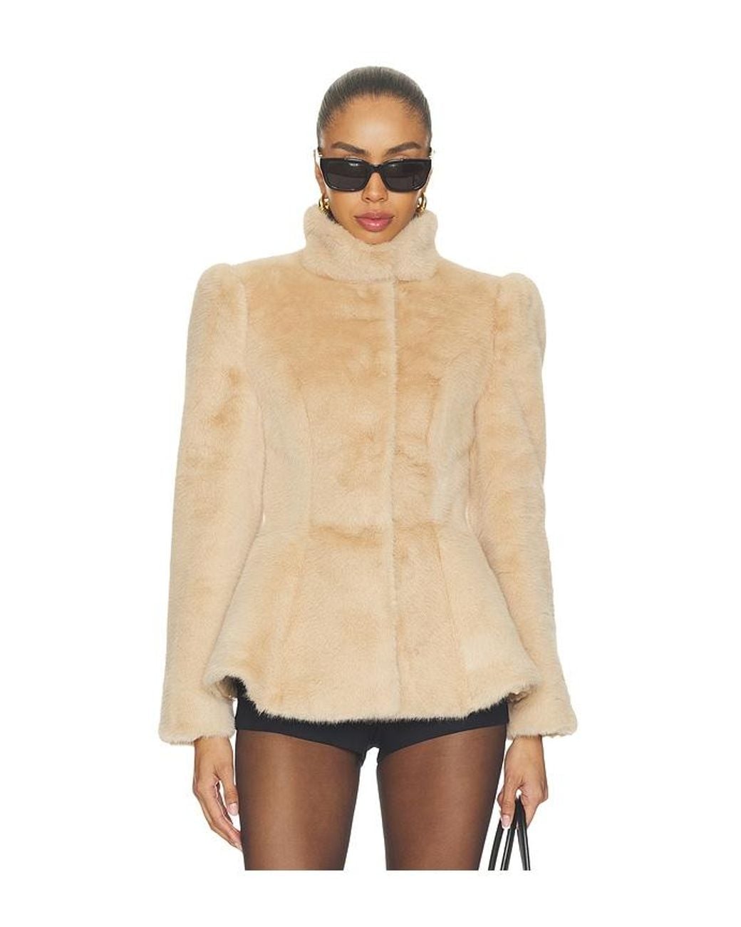 Lovers + Friends Natural Bambella Faux Fur Jacket
