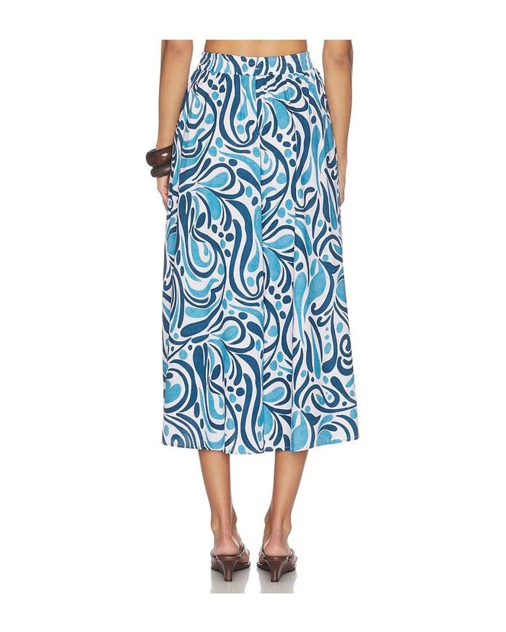 Peixoto Blue Paula Midi Skirt