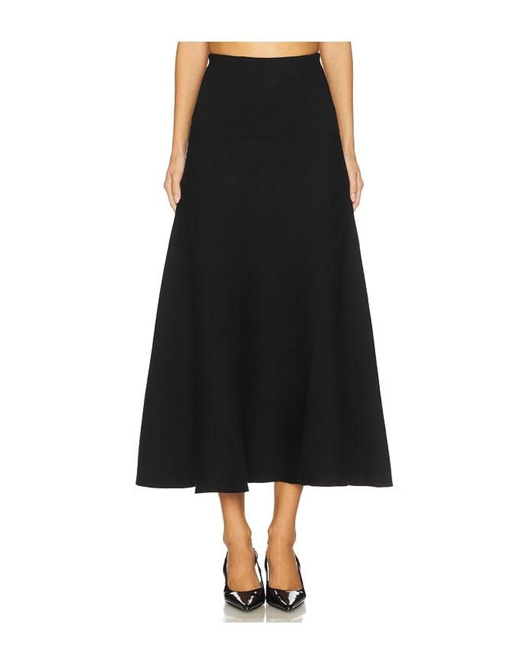 Karina Grimaldi Black Krystina Long Skirt