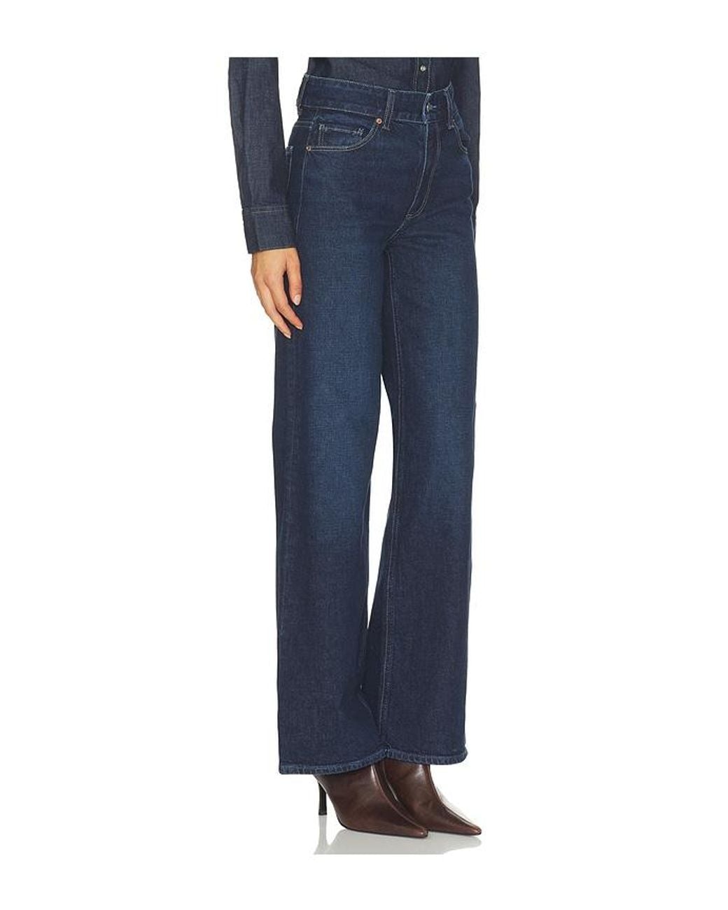 PAIGE Blue Sasha Wide Leg Jeans