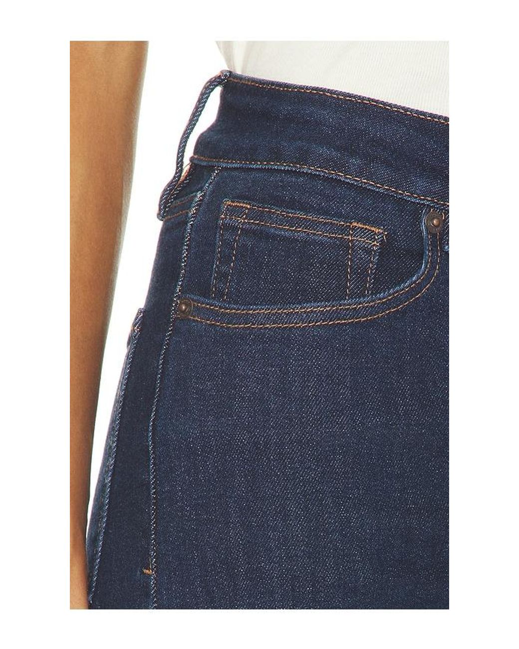 GOOD AMERICAN Blue High Palazzo Ankle Jeans