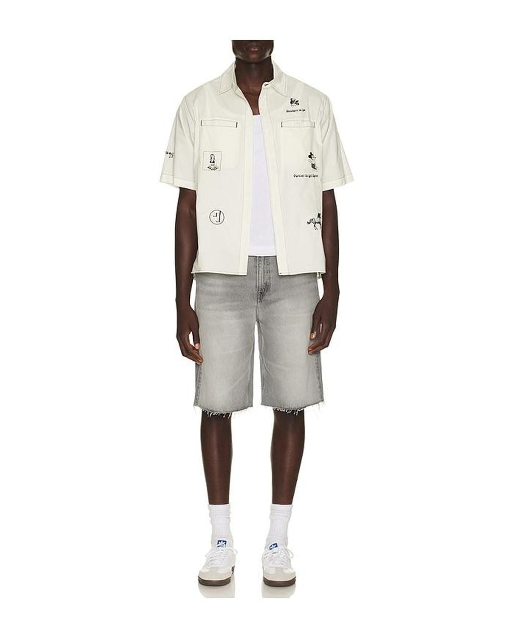 JUNGLES Natural No Where Button Up Shirt for men