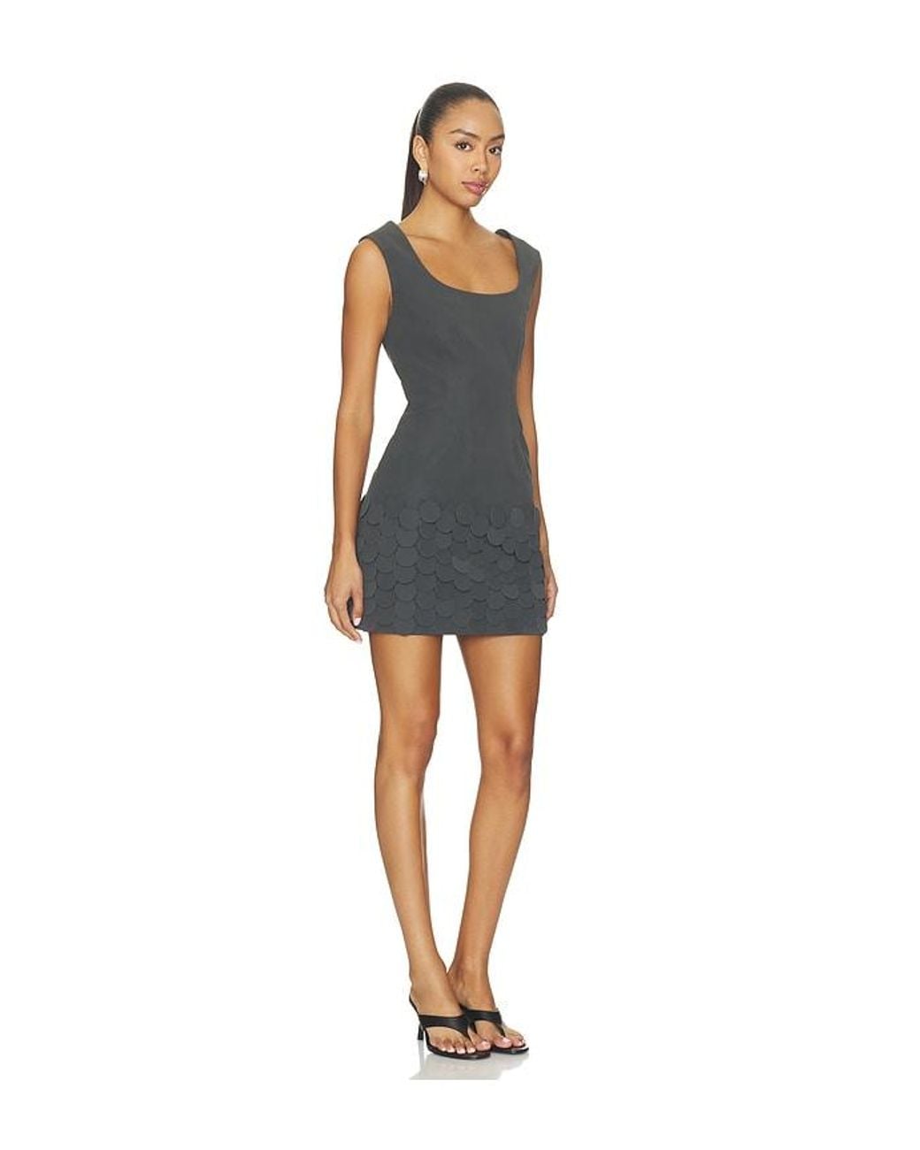 AMUR Blue Mela Suede Mini Dress
