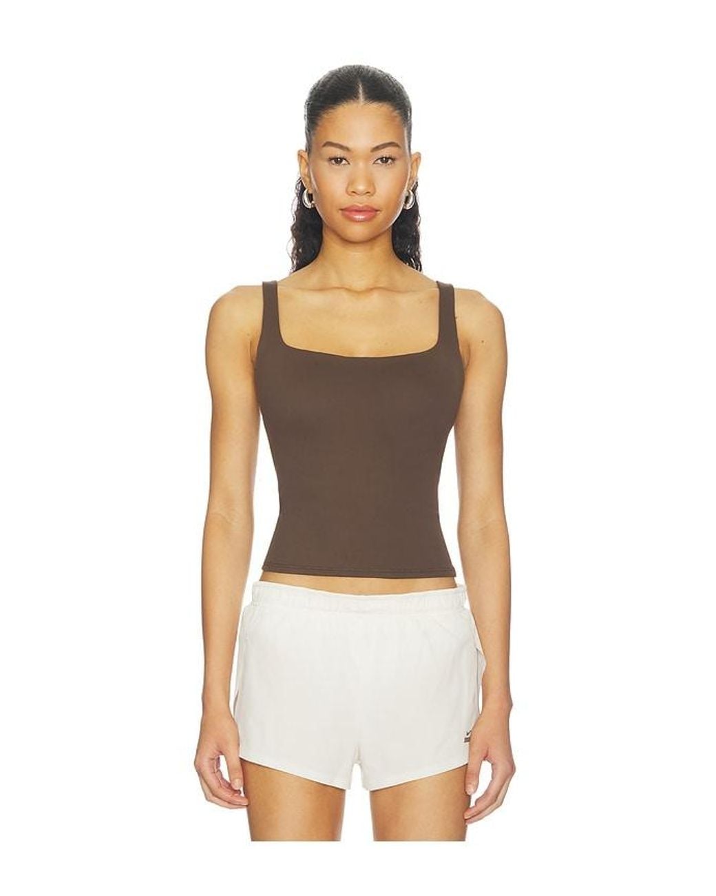 NikeSKIMS White Matte Square Neck Tank