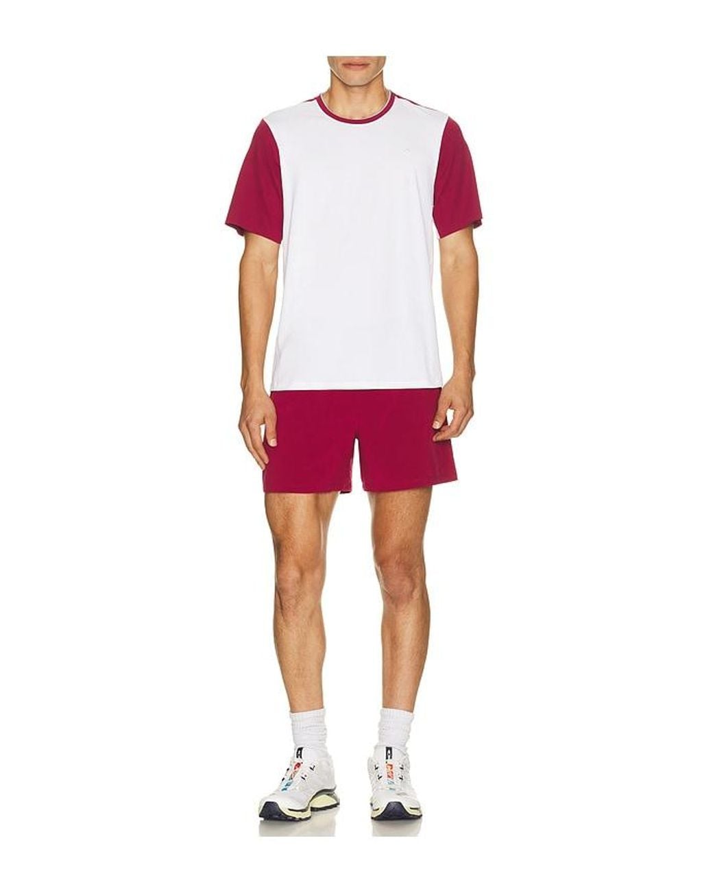 lululemon athletica Red Uv Protective Pique Tennis Short Sleeve Shirt for men