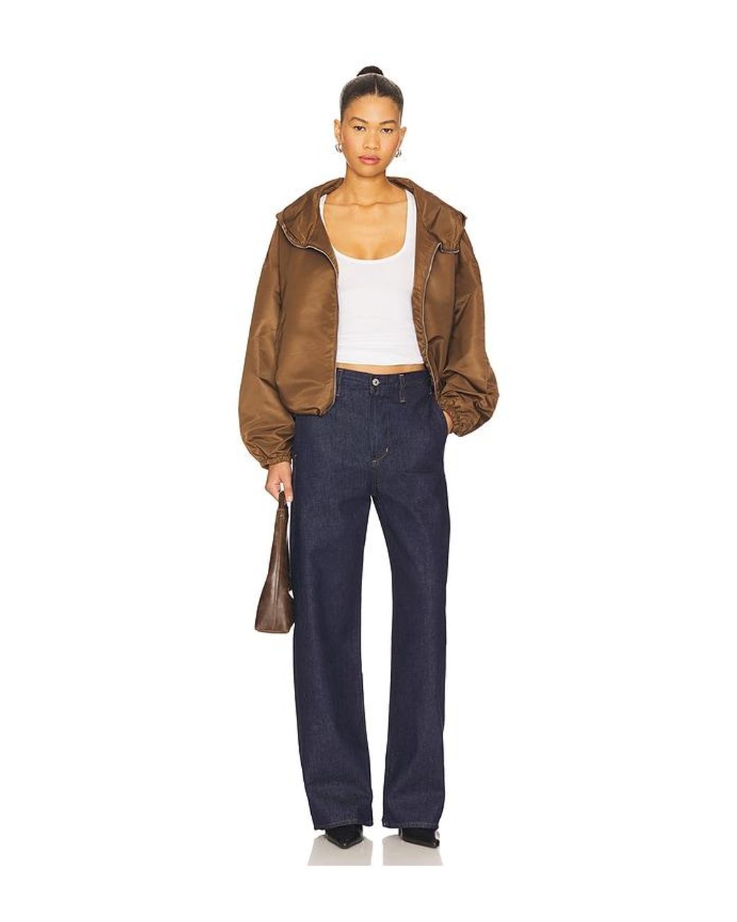 Citizens of Humanity Blue Cropped Windbreaker