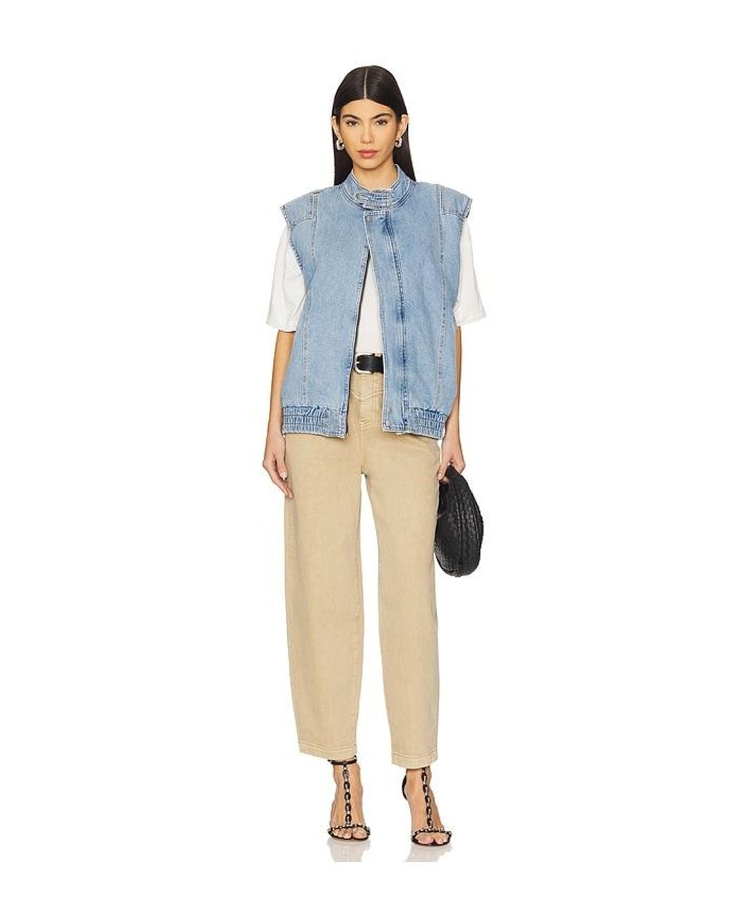 seventy + mochi Blue Juno Sleeveless Jacket