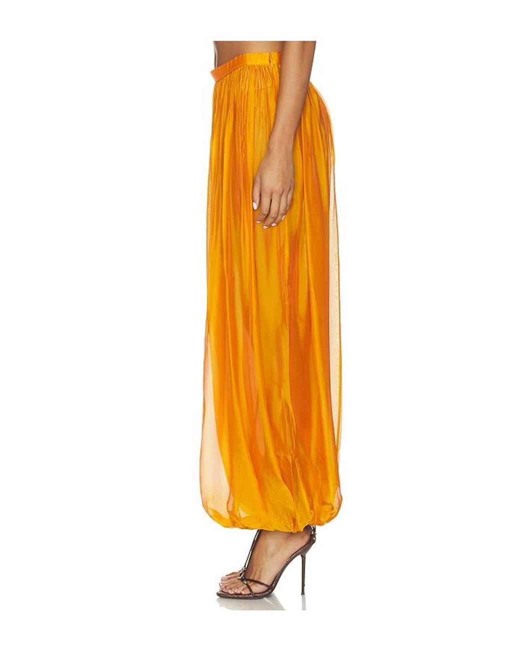 retroféte Orange Evolet Chiffon Pant