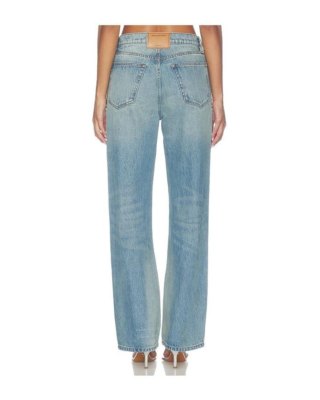 Alexander Wang Blue Ez Jeans With Embellished Chain