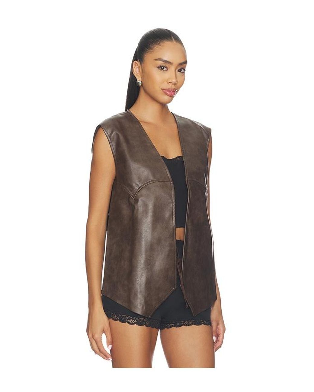 BY.DYLN Brown Rhys Vest Top