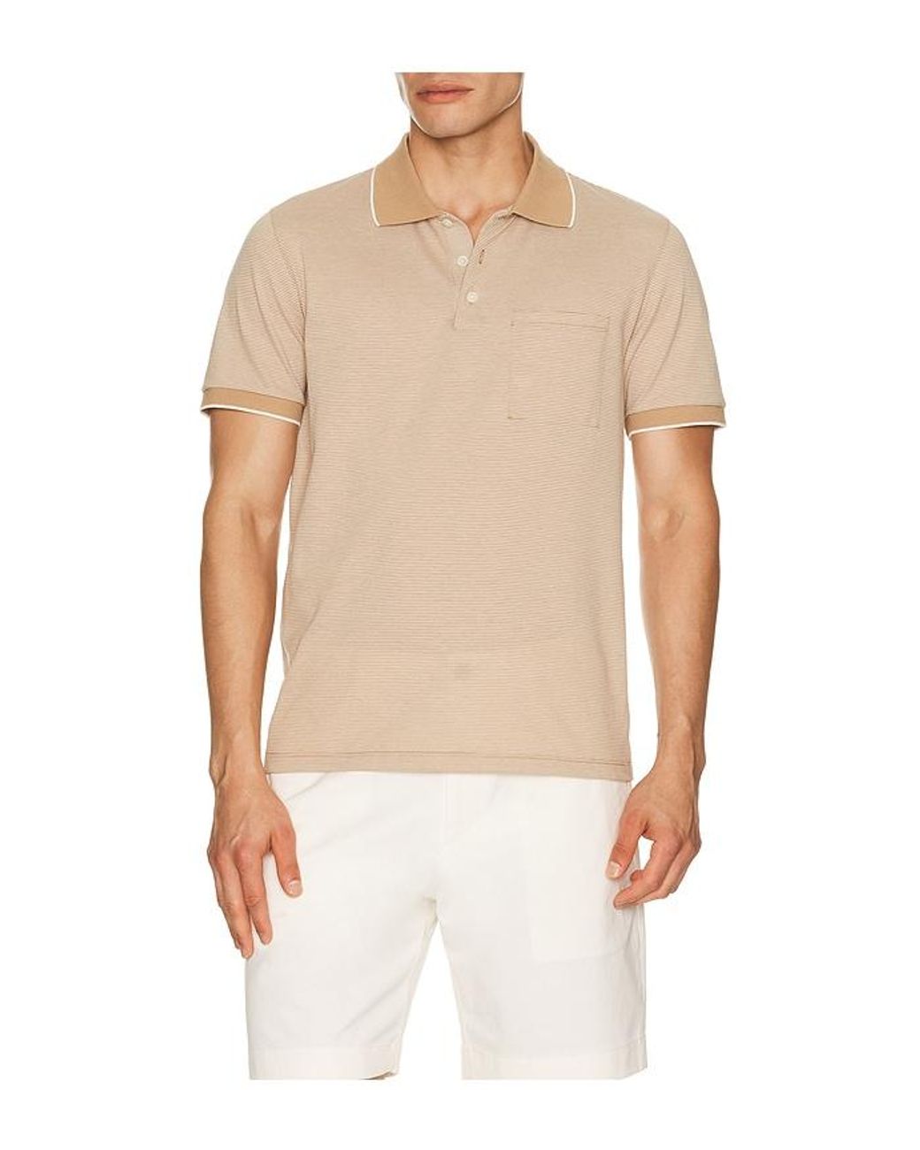 Theory Natural Birdseye Polo for men