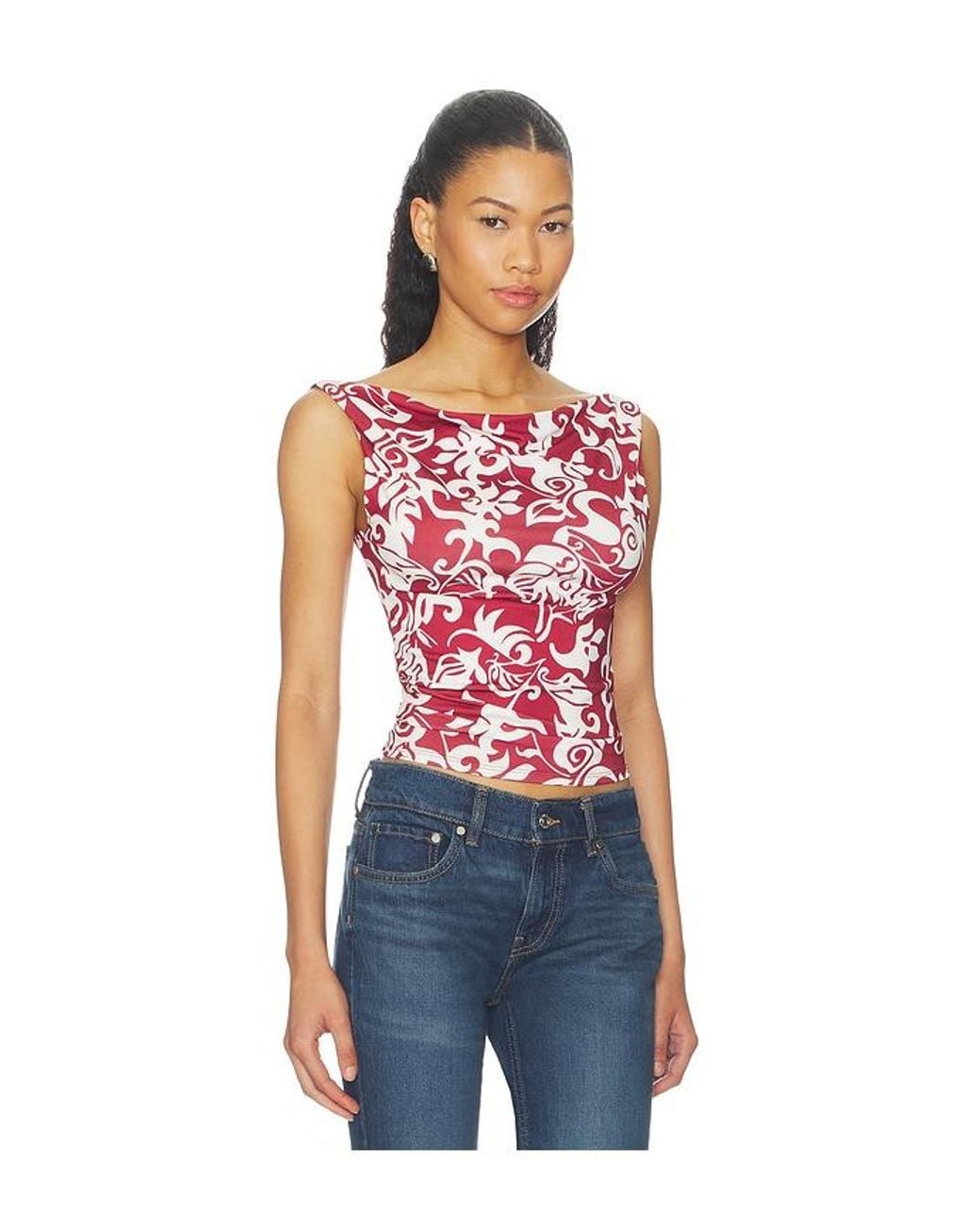Miaou Red Lani Top