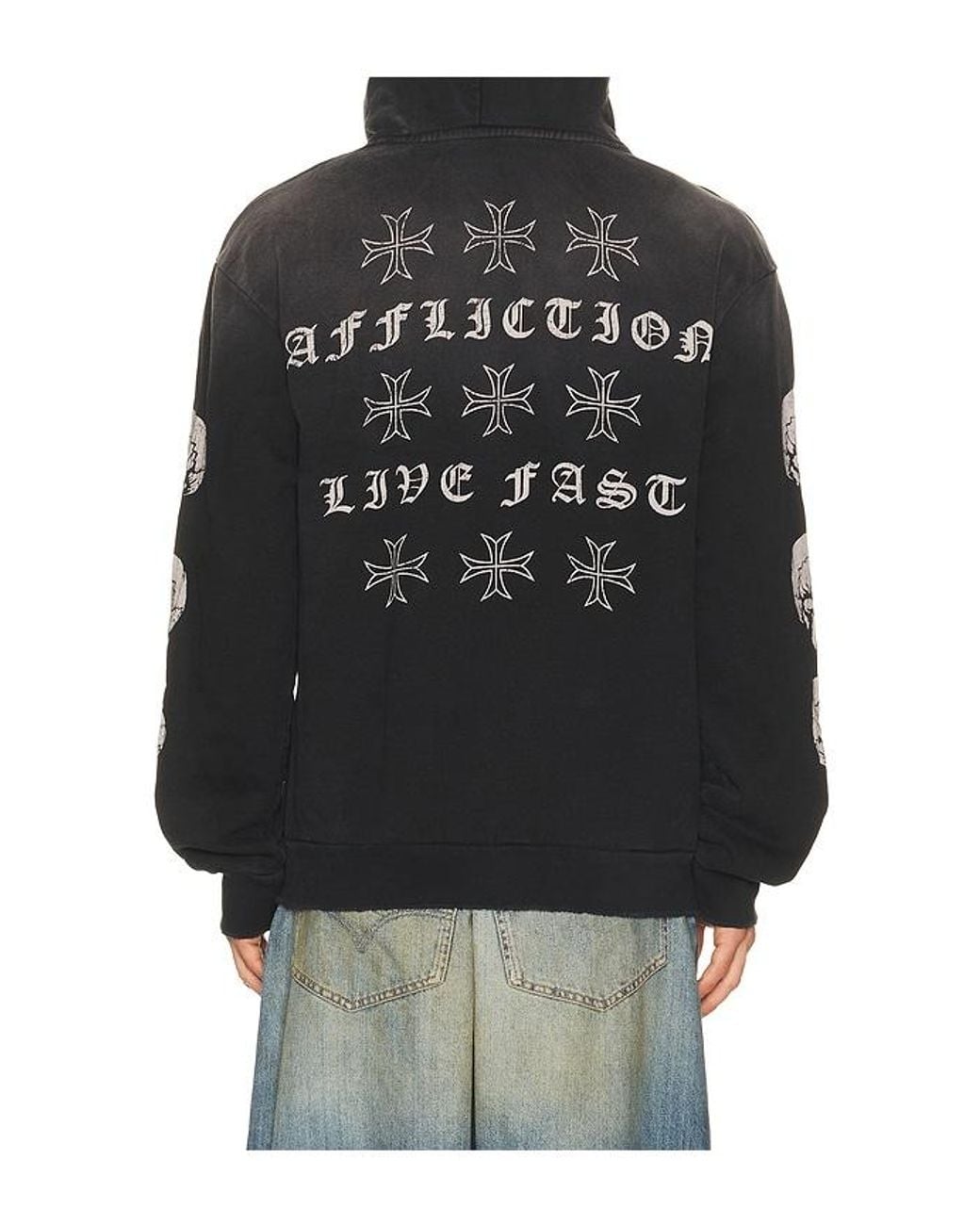 Affliction Black Free Mind Po Hoodie for men