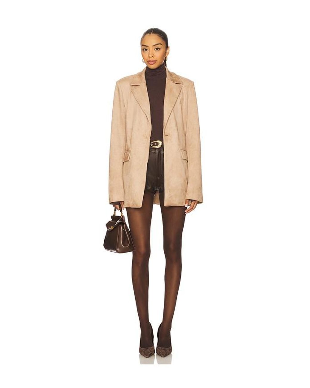 Lovers + Friends Natural Eva Faux Suede Jacket