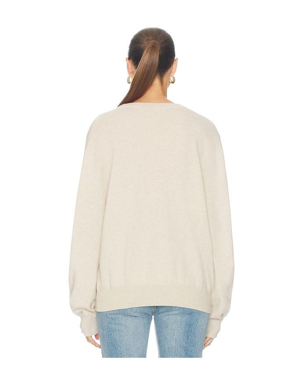 White + Warren White Cashmere Scoop Sweater