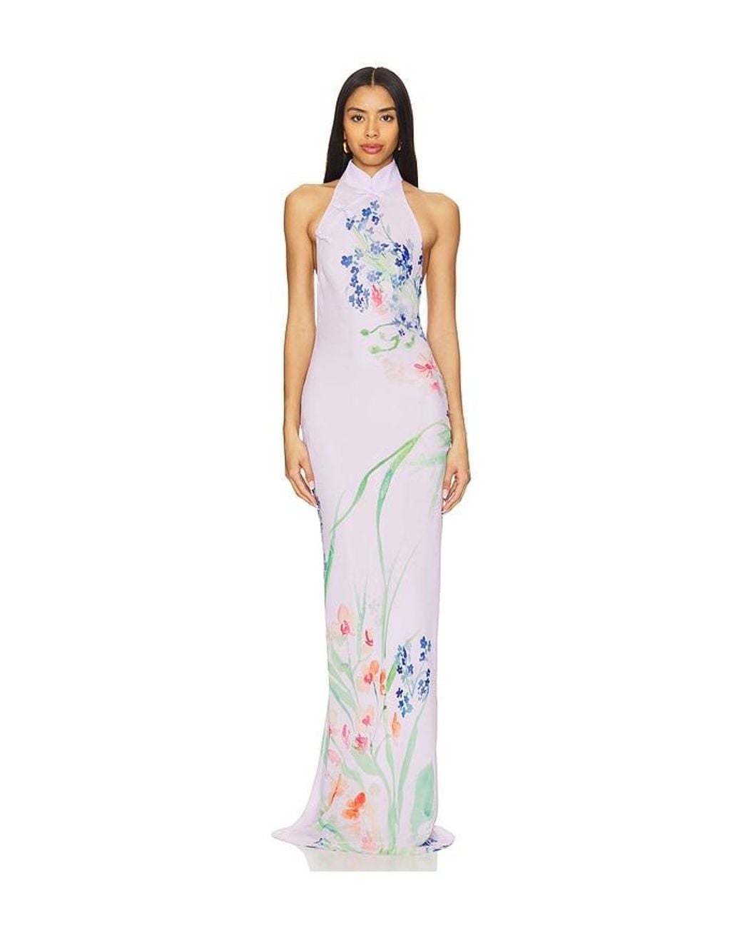 SAU LEE White Gillian Dress
