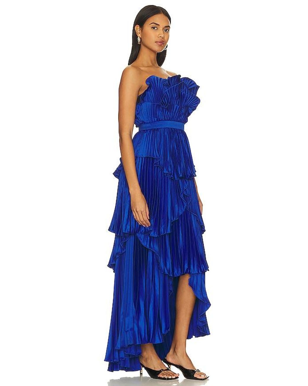 knee length dresses for ladies Neve Pleated Chiffon Dress  AMUR