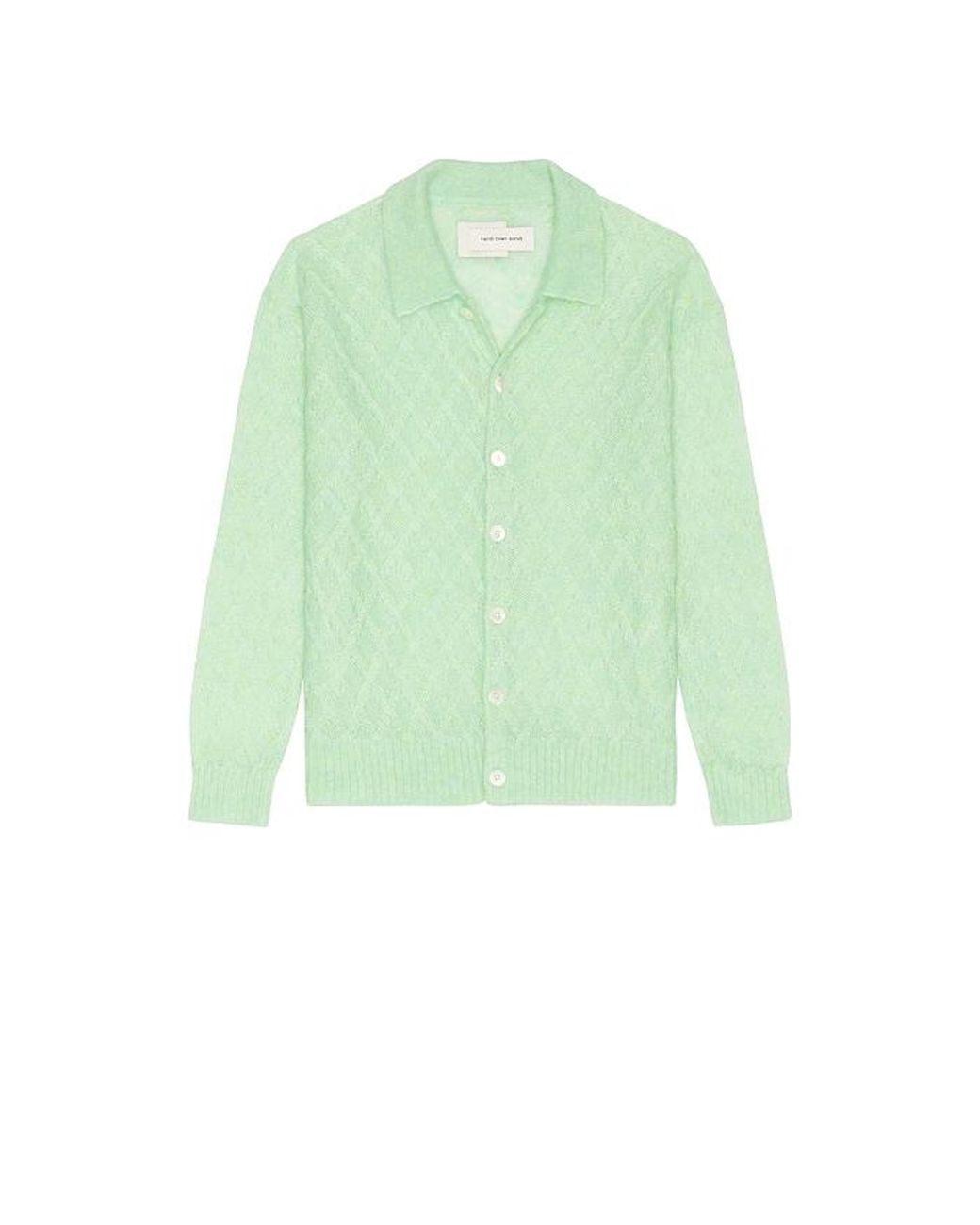Feng Chen Wang Green Knitted Cardigan Sweater for men