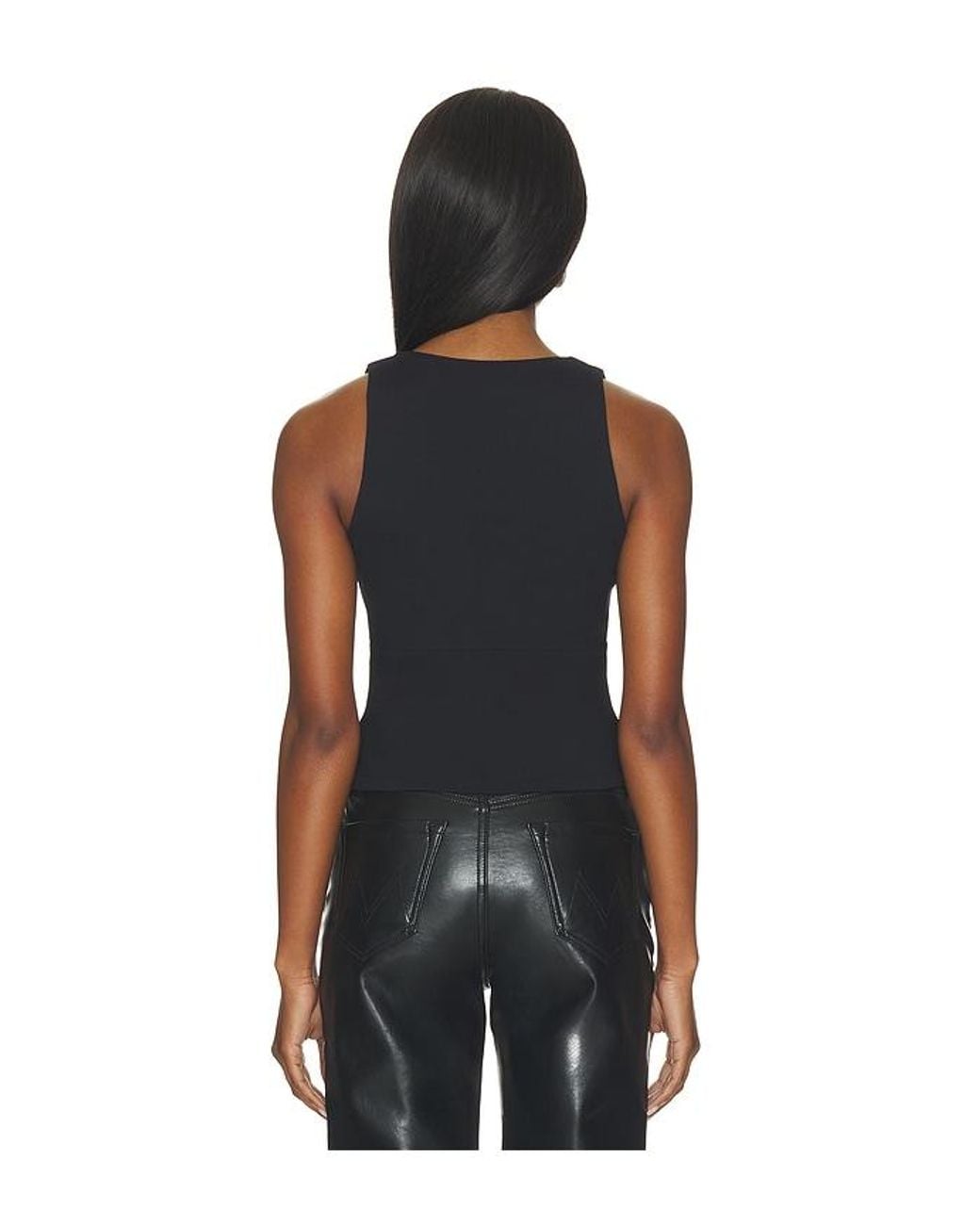 Susana Monaco Black V-Neck Tank