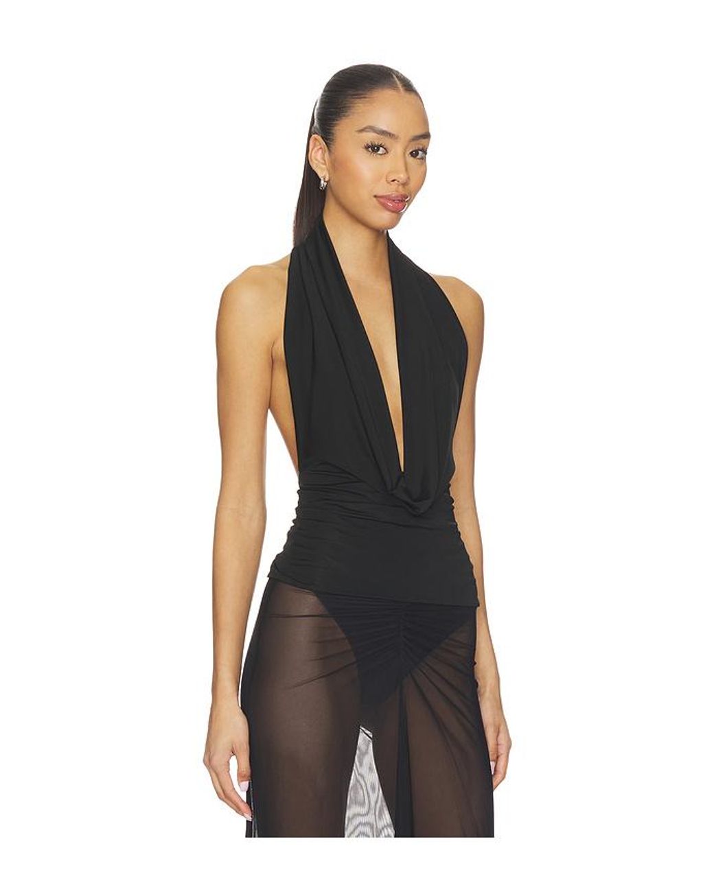 LAPOINTE Black Oberteil Cowl Neck