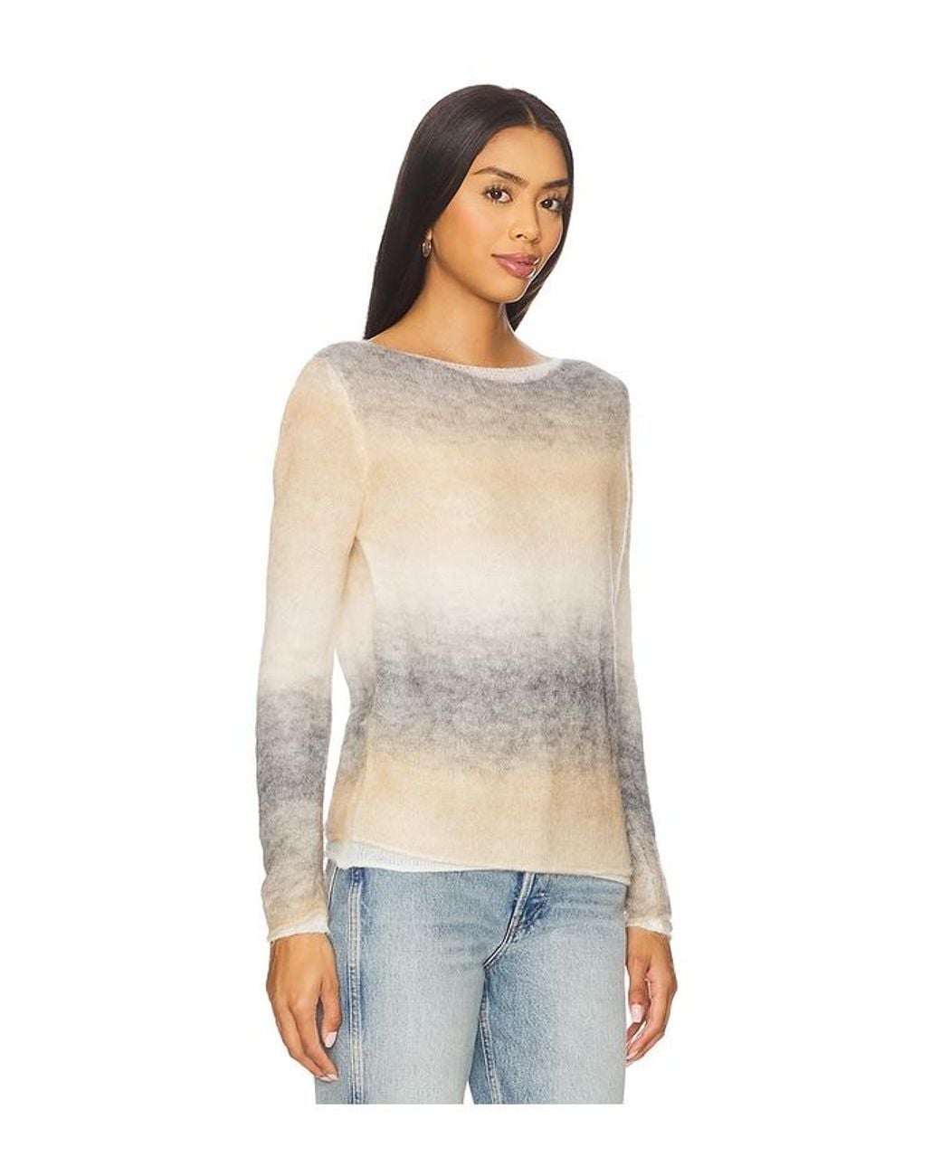 Line & Dot Blue Abstract Ombre Sweater