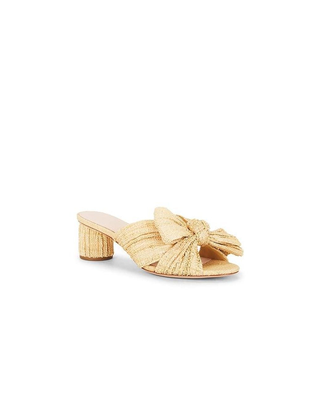 Loeffler Randall Metallic Emilia Pleated Knot Mule