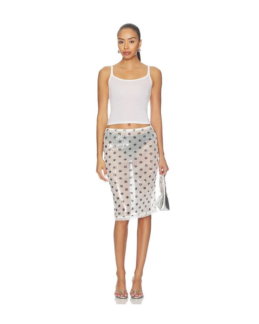 superdown Multicolor Helena Sequin Midi Skirt