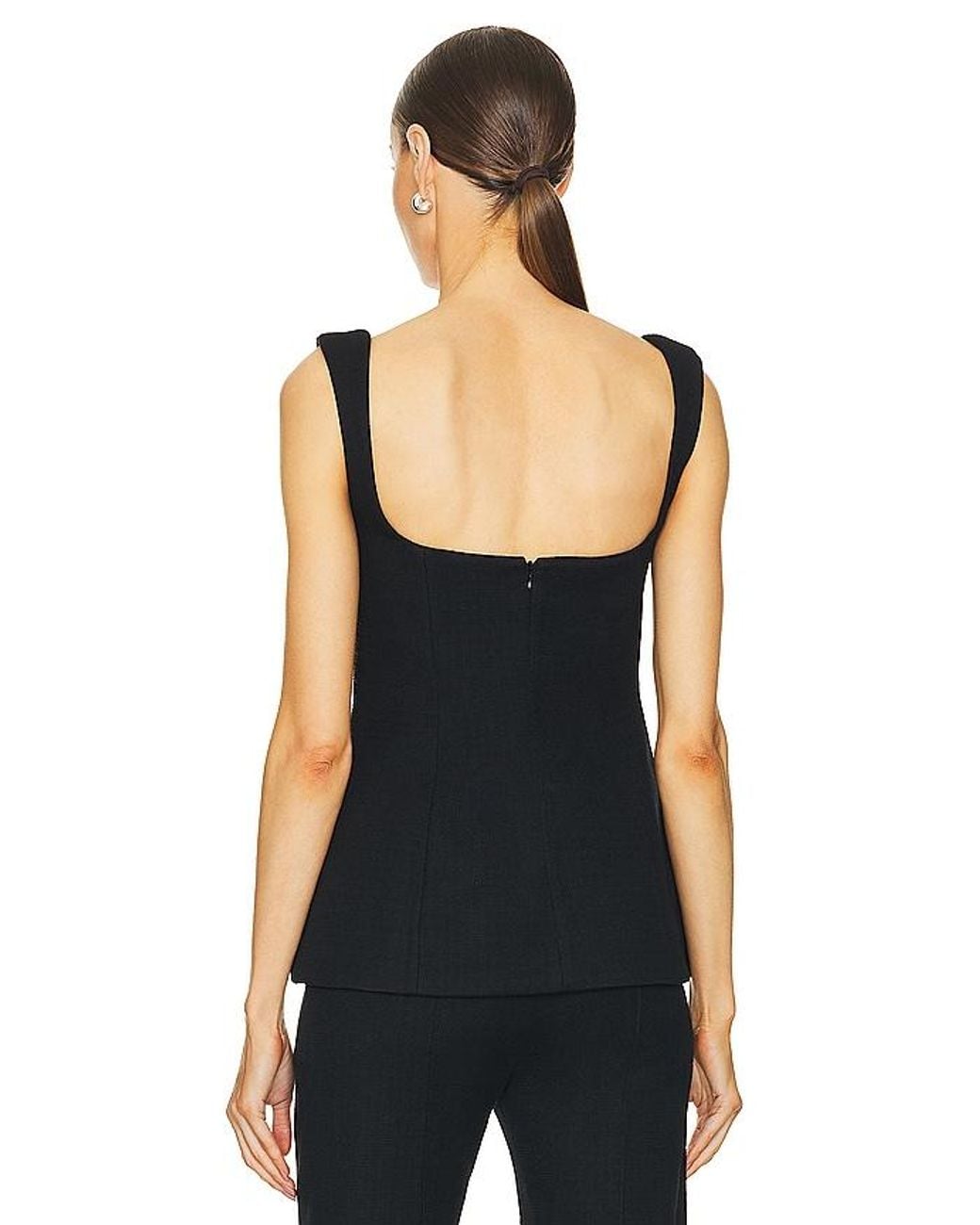 Clea Black Simona Panelled Top