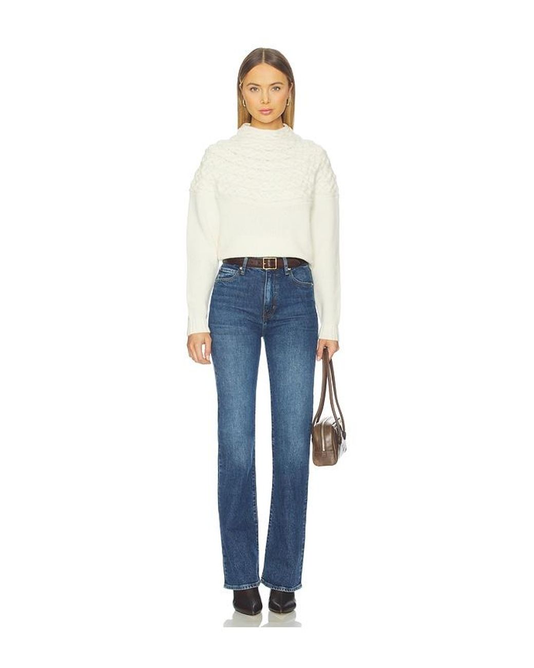 Theory White Strickpullover