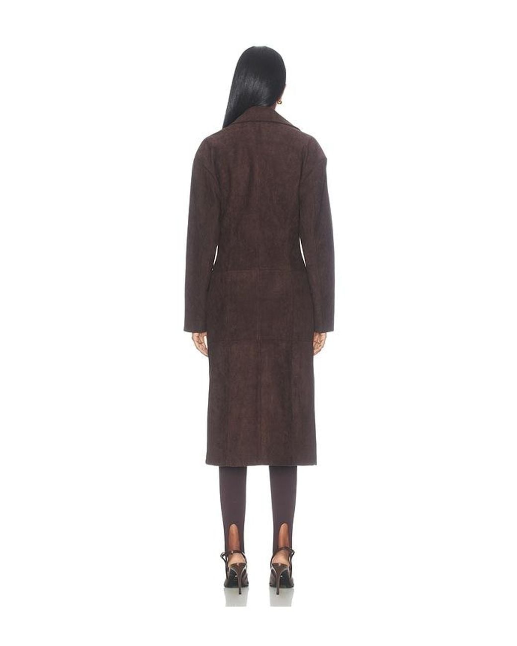 ALL THE WAYS Brown Karissa Faux Suede Coat