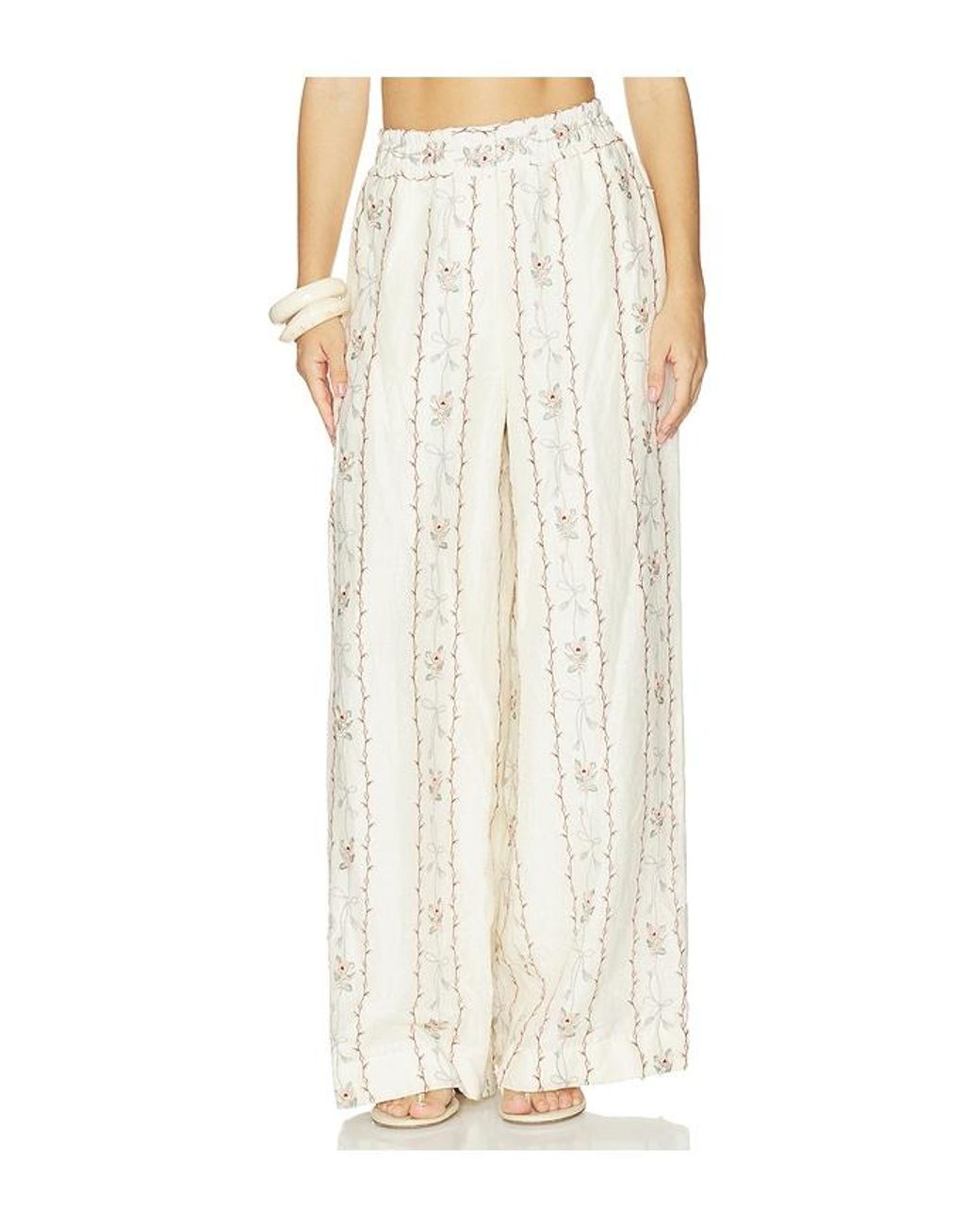 Agua Bendita White Tota Navegante Trousers