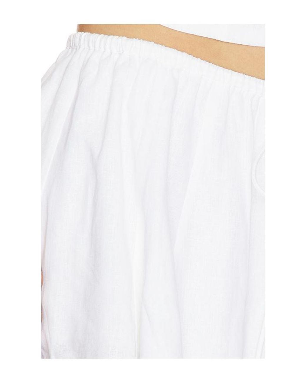 GUIZIO White Leila Mini Skirt