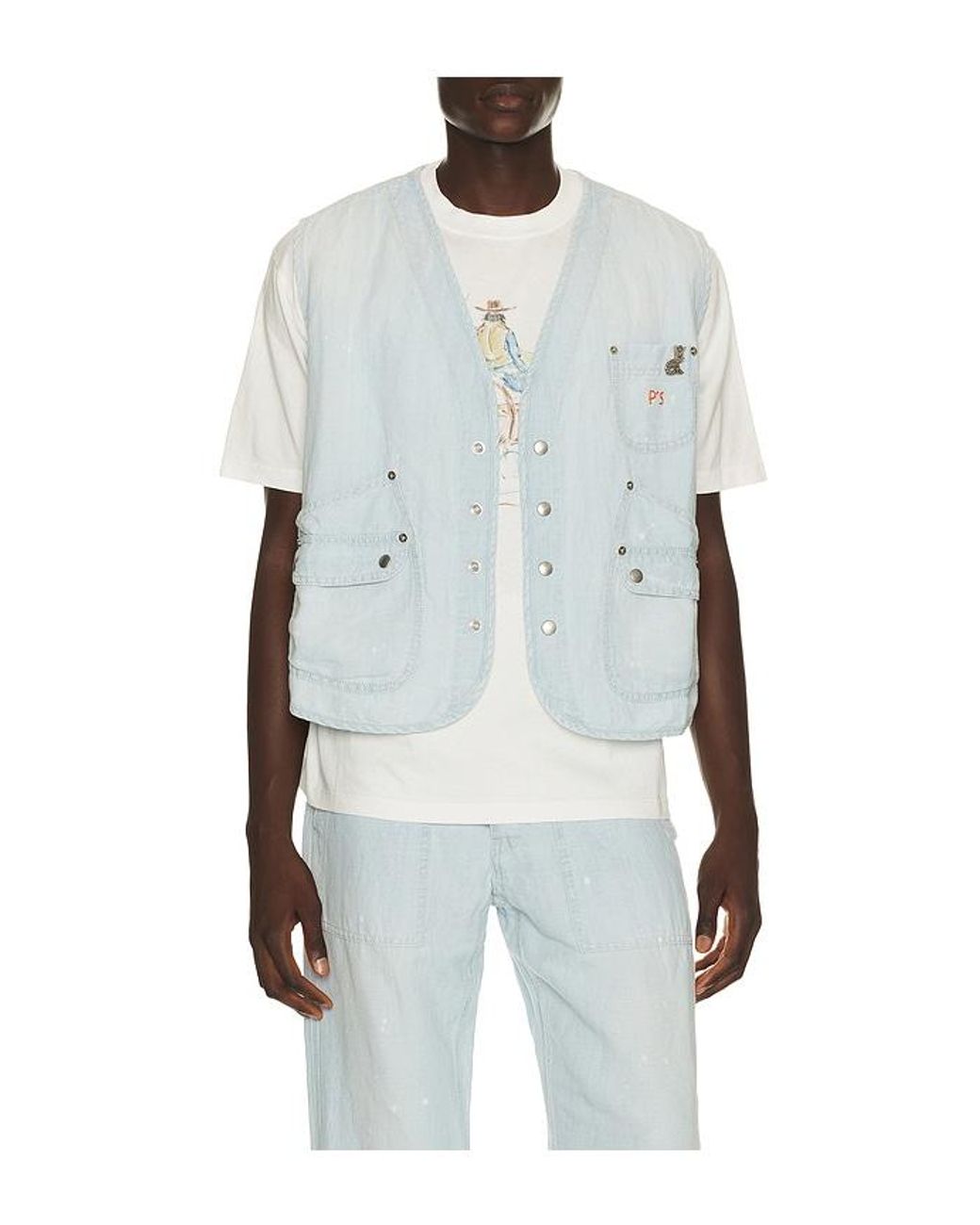 President's Blue Taka Vest for men