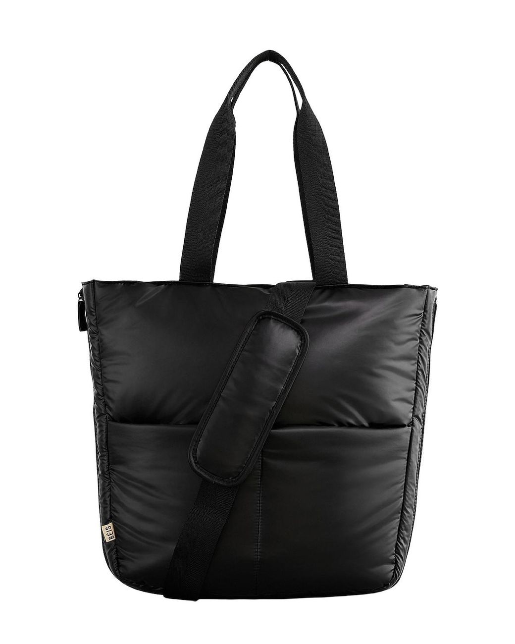 BEIS The Expandable Puffy Tote in Black Lyst