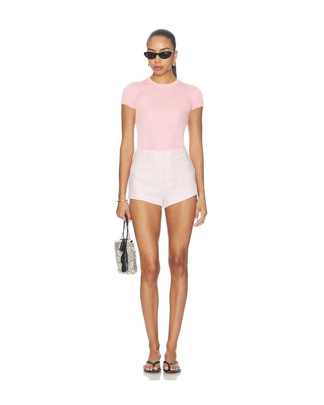 L'academie Pink 'Academie Kiersey Knit T-Shirt