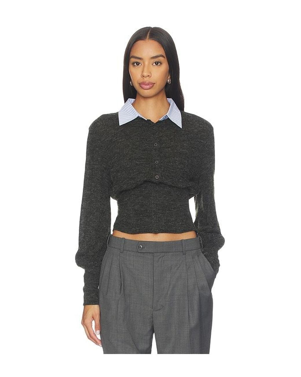 With Jean Black Heidi Top