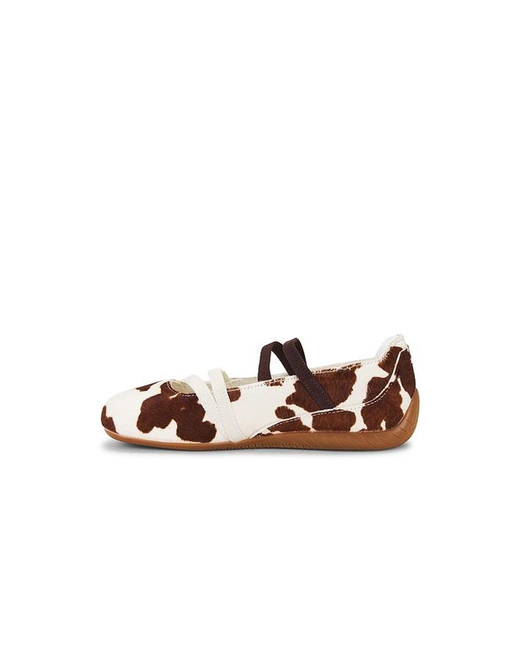 PUMA White Speedcat Cow Ballet Flat