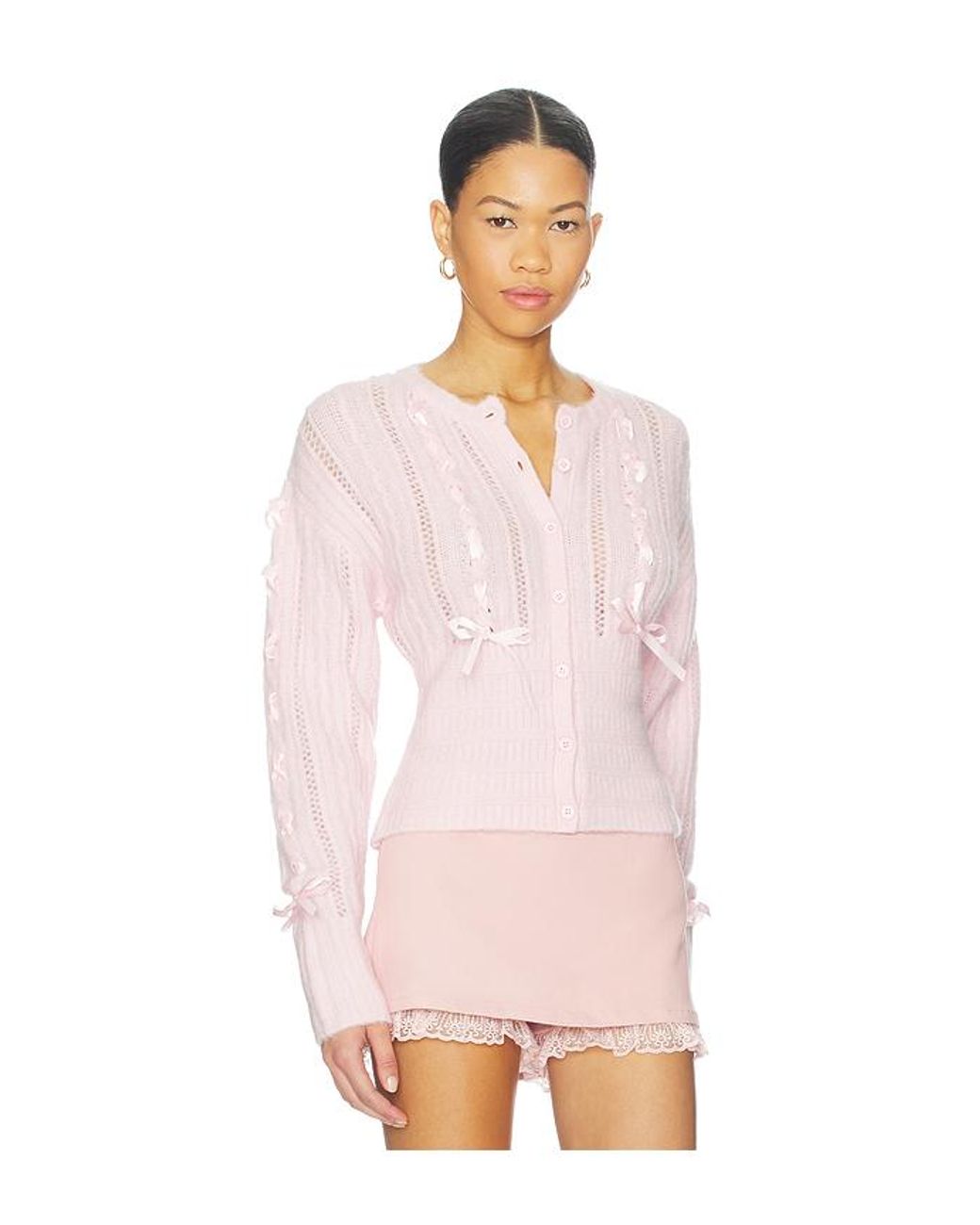 MAJORELLE Pink Lilyana Cardigan